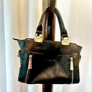 Elegant Black Leather Handbag